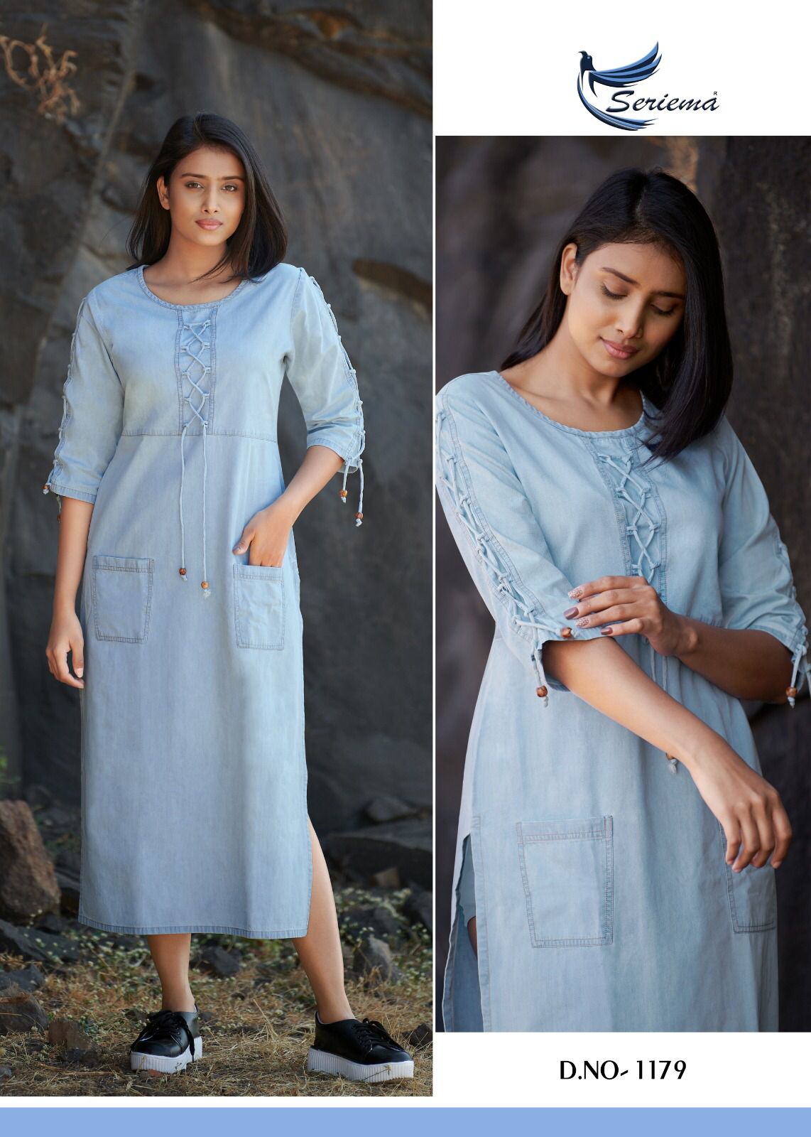 Seriema Kumb Capture 4 Denim Wholesale Party Wear Kurtis
